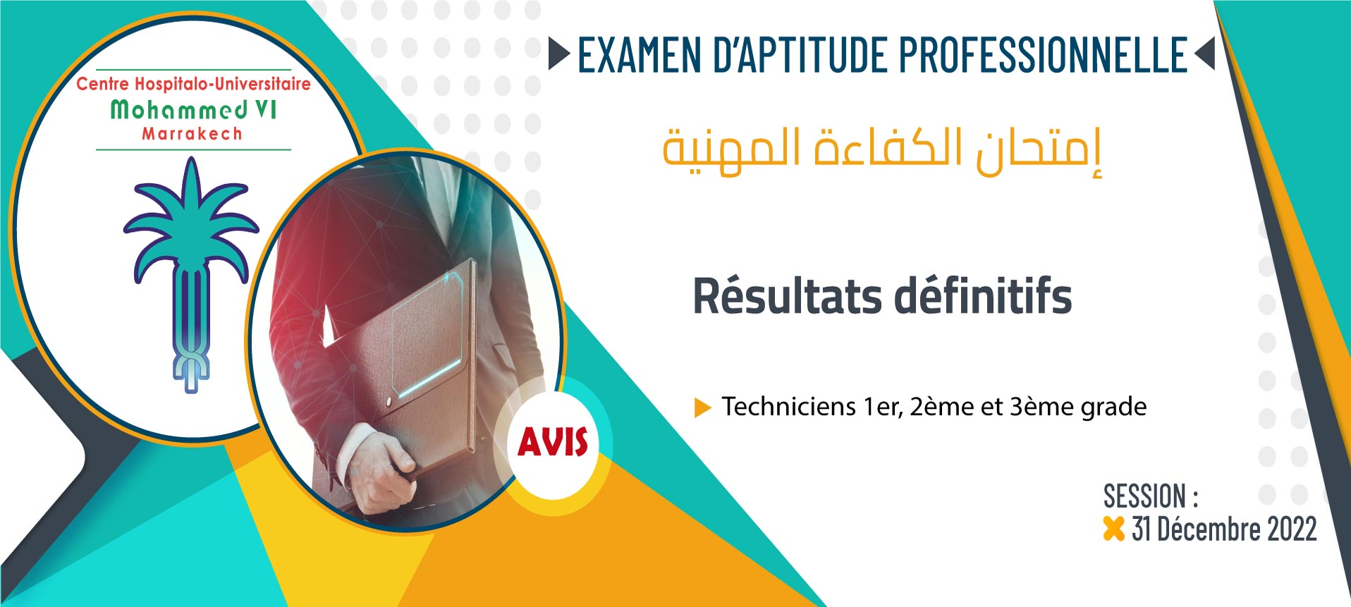 Résultats définitifs d'Examen Aptitude Professionnelle - Session 31/12/2022