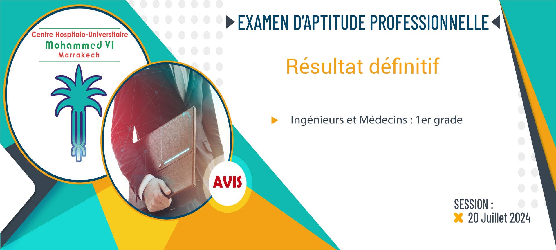Résultats définitifs des examens d'aptitude professionnelle - Session: 20 Juillet 2024