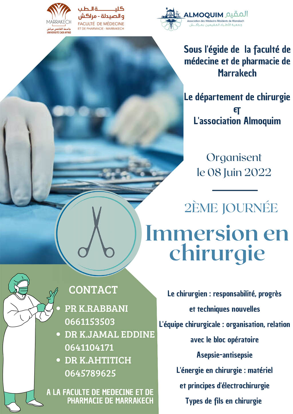 Affiche 2eme journee immersion chirurgie 2022