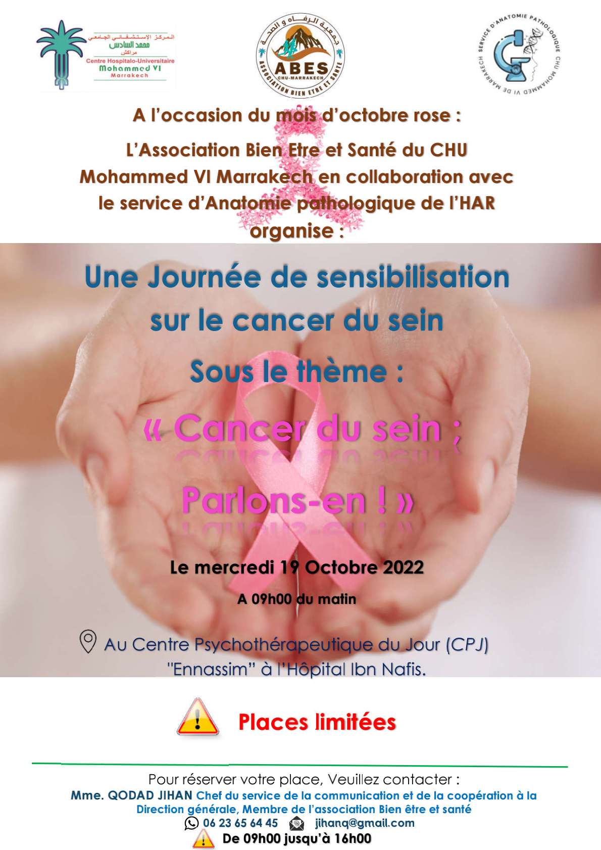 Affiche ABES Sensibilisation Cancer Sein 19102022