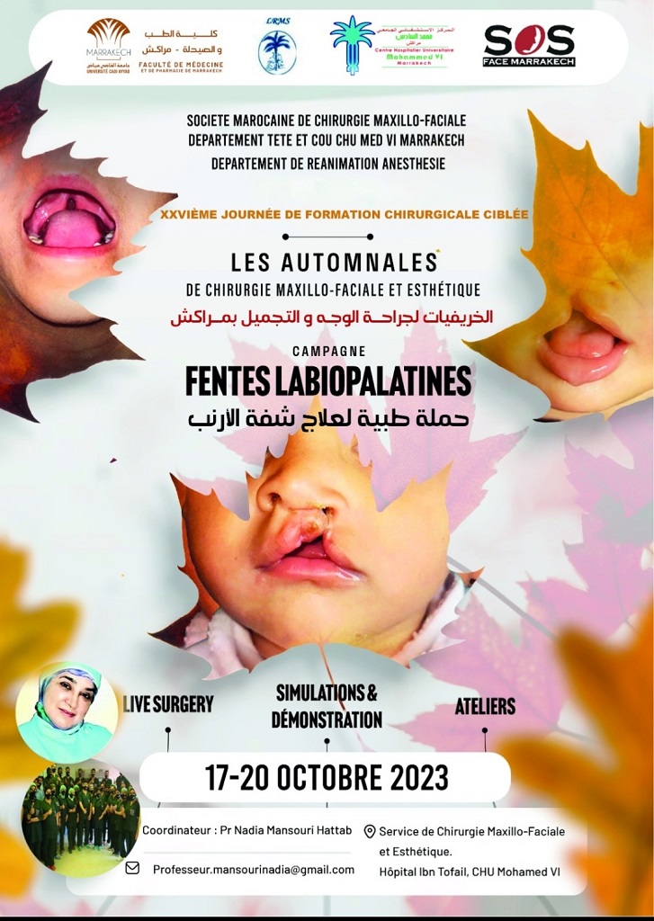 Affiche automnales chirurgie maxillo faciale esthetique 1720oct2023