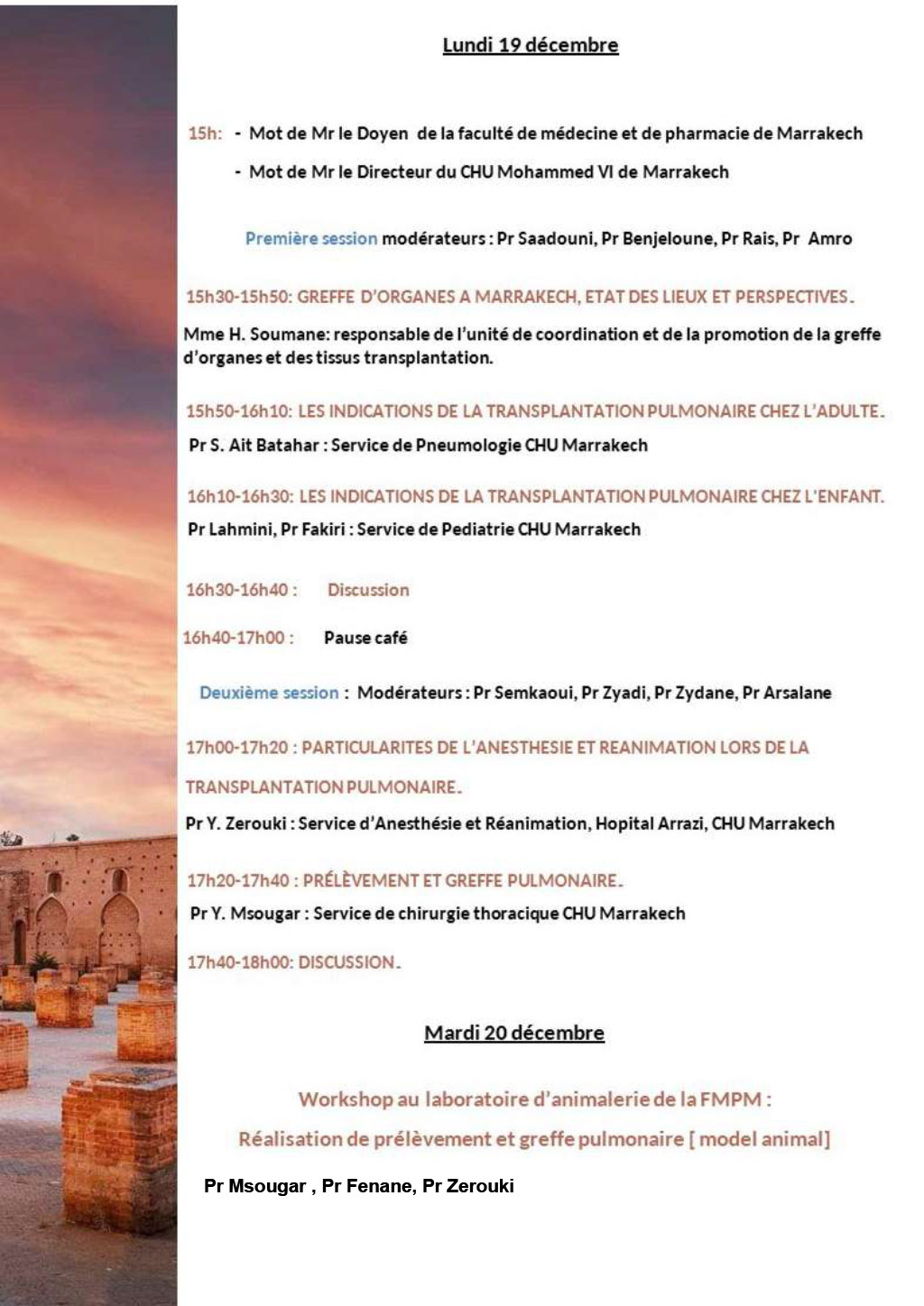 prog Chirurgie Thoracique workshop 19et20 dec2022