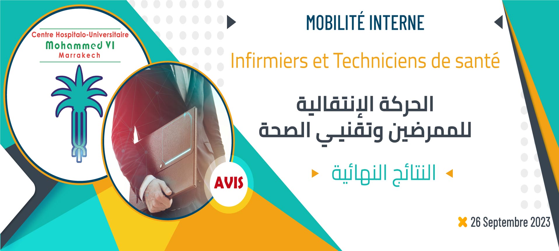 النتائج النهائية للحركة الإنتقالية الخاصة بفئة الممرضين وتقنيي الصحة بالمركز الإستشفائي الجامعي بمراكش برسم سنة 2023