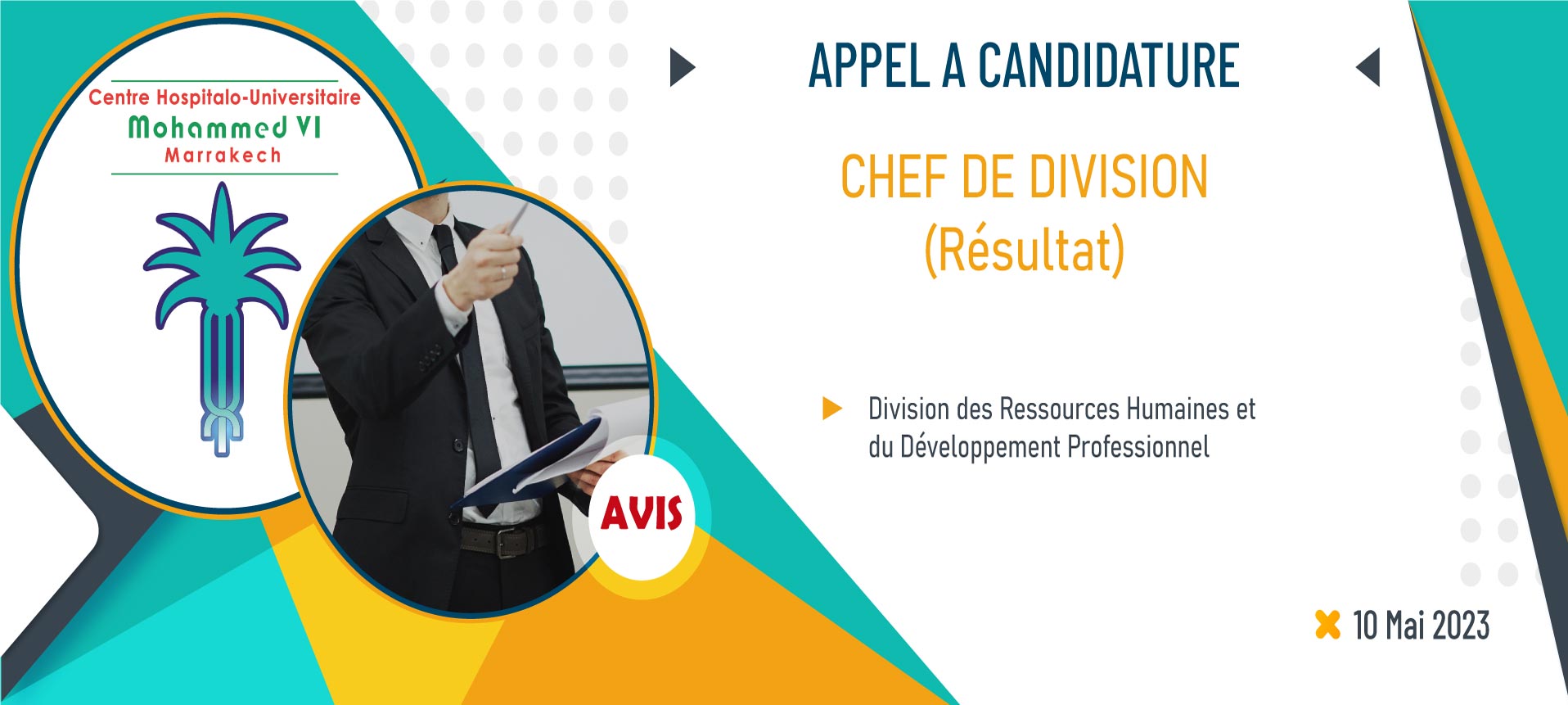 Résultat de l'appel à candidature pour le poste de chef de la Division des Ressources Humaines et du Développement Professionnel