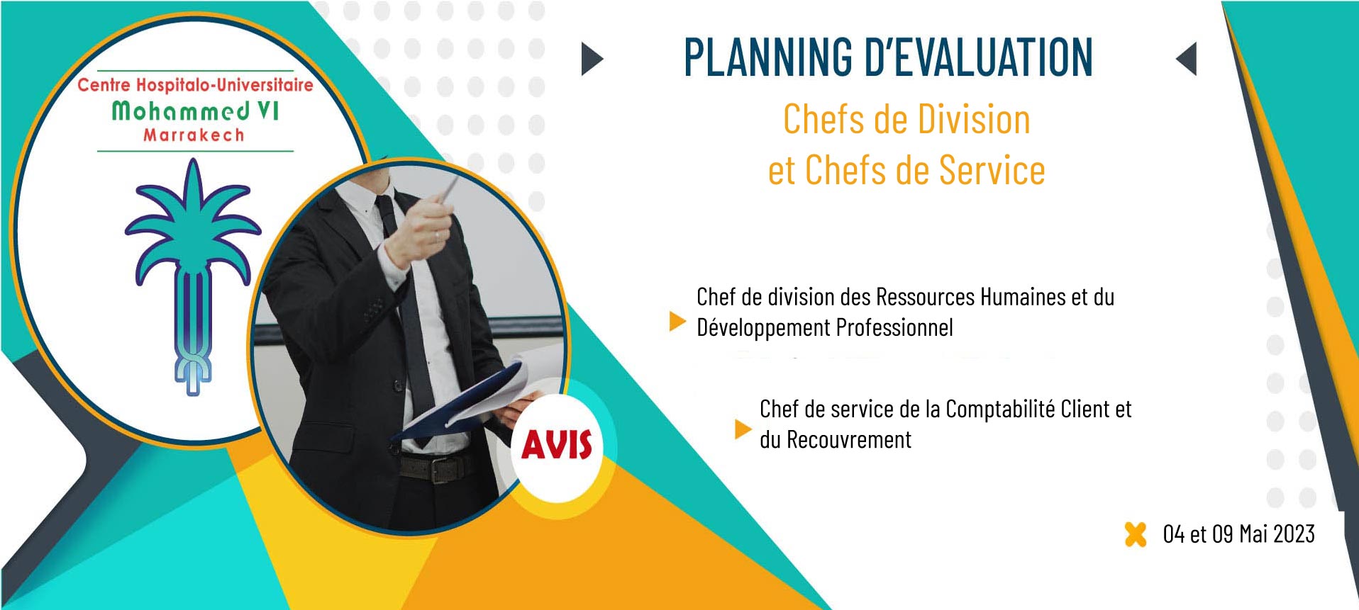 Planning d'évaluation de chef de la Division DRHDP et Service de la comptabilité Client et du Recouvrement
