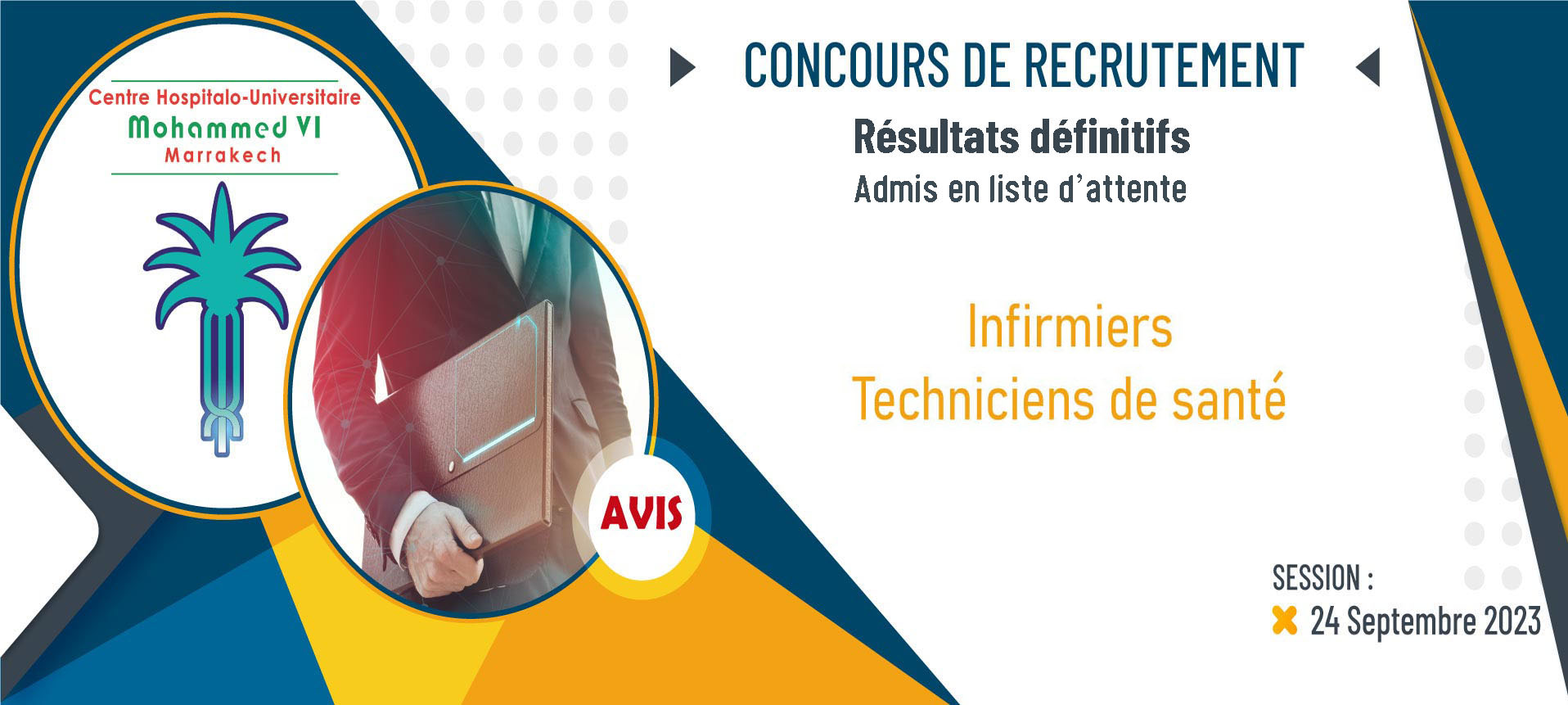 Listes des infirmiers et techniciens de santé en listes d'attente admis par ordre de mérite