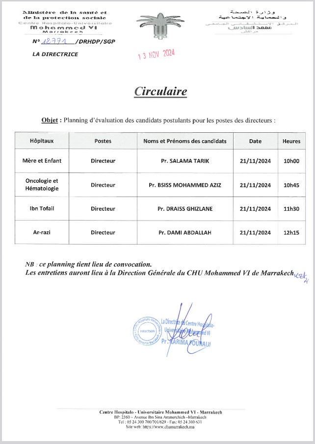 planing appel candidature directeurs 1411202401