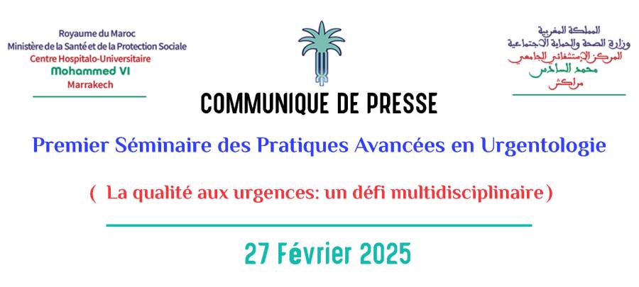 Premier Séminaire des Pratiques Avancées en Urgentologie