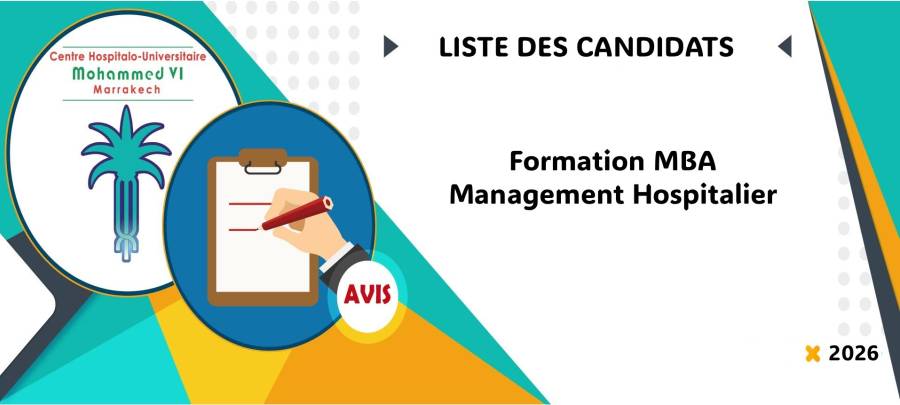 Liste des candidats proposés pour la formation MBA management hospitalier