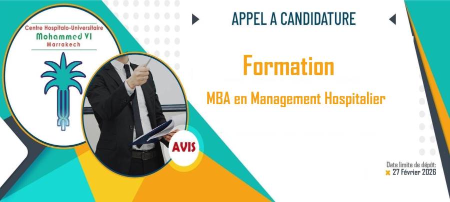 Appel à candidature pour une formation: MBA en Management Hospitalier - 27 Février 2026